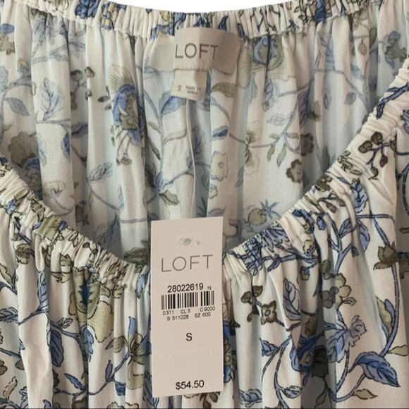 LOFT the drop multicolor dawn floral print blouse, NWT - Picture 2 of 5